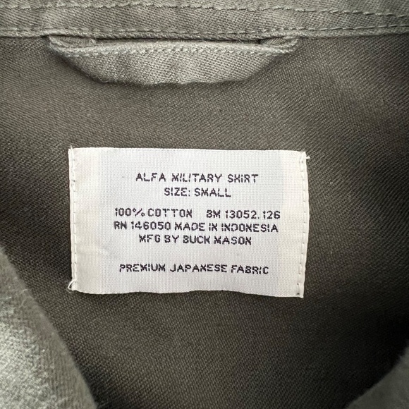 Buck Mason Alpha Military Shirt Jacket Size:Small Japanese Cotton - Picture 2 of 11